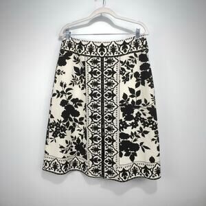 Silkland Skirt Size 6 Bold Graphic Statement Avant Garde Chic Floral Botanical
